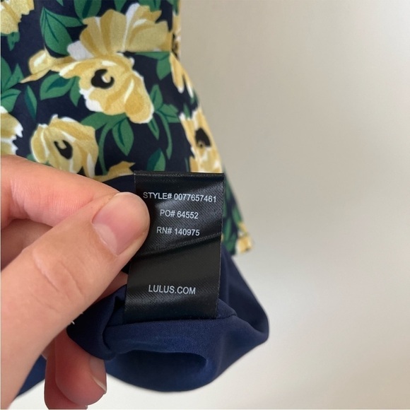 Lulu's Floral Inclusive Sunflower Puff Sleeve Mini Dress - Picture 11 of 12